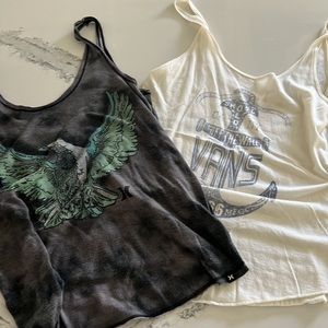 Hurley, vans super soft tank tops, size small